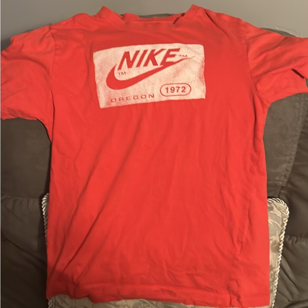 Nike Red Tee with White Logo